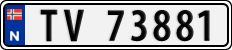 License plate of Norway, Cars