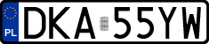 License plates of Poland, Regular car plates