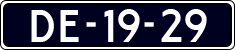 License plate of the Netherlands, Imported oldtimers (cars)