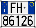 License plate of Italy, Motorcycles (1994 year series)