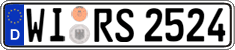 German license plate, Regular plates