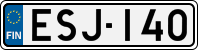 License plate of Finland, Cars