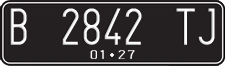 License plate of Indonesia, Regular plates