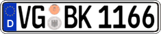German license plate, Regular plates