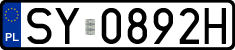 License plates of Poland, Regular car plates