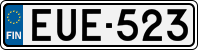 License plate of Finland, Cars
