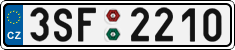 License plate of the Czech Republic, Cars (2001)