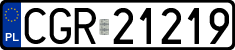 License plates of Poland, Regular car plates
