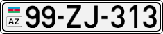 License plate of Azerbaijan, Cars