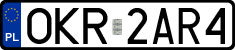 License plates of Poland, Regular car plates