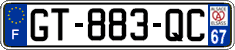 French license plate, SIV (ordinary)