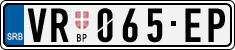 License plate of Serbia, Cars