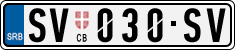 License plate of Serbia, Cars