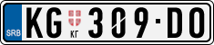 License plate of Serbia, Cars