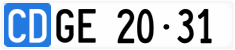 License plate of Switzerland, Diplomatic