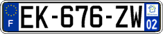 French license plate, SIV (ordinary)