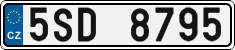 License plate of the Czech Republic, Cars (2001)