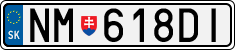 License plate of Slovakia, Cars