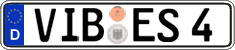 German license plate, Regular plates