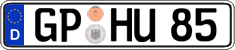 German license plate, Regular plates