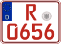 German license plate, Red license plates