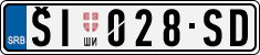 License plate of Serbia, Cars