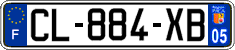 French license plate, SIV (ordinary)