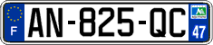 French license plate, SIV (ordinary)