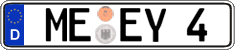 German license plate, Regular plates