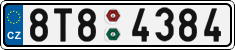License plate of the Czech Republic, Cars (2001)