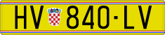 License plate of Croatia, Military