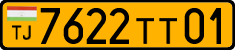 License plate of Tajikistan, Public transport (2009)