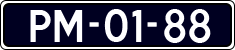 License plate of the Netherlands, Imported oldtimers (cars)