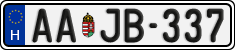 license plates of Hungary, Regular plates (2022)