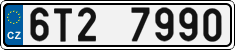License plate of the Czech Republic, Cars (2001)