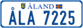 License plate of Åland, Cars (ÅLA 1234)