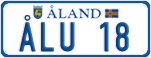 License plate of Åland, Cars (ÅLA 1234)
