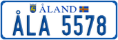 License plate of Åland, Cars (ÅLA 1234)
