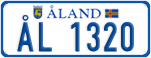 License plate of Åland, Cars (ÅL 12345)