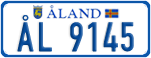 License plate of Åland, Cars (ÅL 12345)
