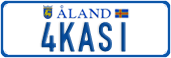 License plate of Åland, Vanity Plates