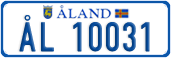 License plate of Åland, Cars (ÅL 12345)