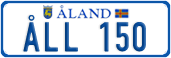 License plate of Åland, Cars (ÅLA 1234)