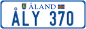 License plate of Åland, Cars (ÅLA 1234)