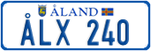 License plate of Åland, Cars (ÅLA 1234)