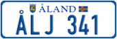 License plate of Åland, Cars (ÅLA 1234)