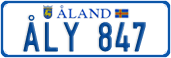 License plate of Åland, Cars (ÅLA 1234)