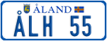 License plate of Åland, Cars (ÅLA 1234)