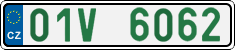 License plate of the Czech Republic, Oldtimers (2001)