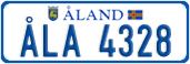 License plate of Åland, Cars (ÅLA 1234)